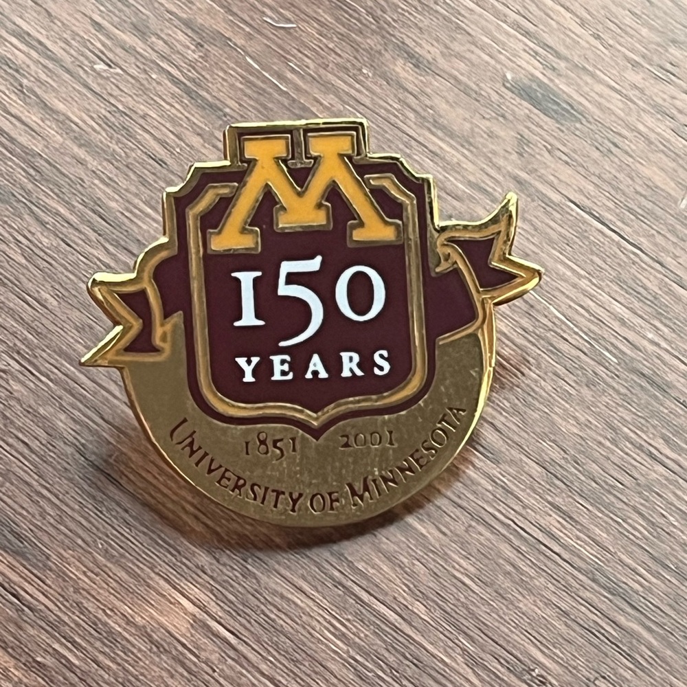 Gold and Red 150 Years Commemorative Pin